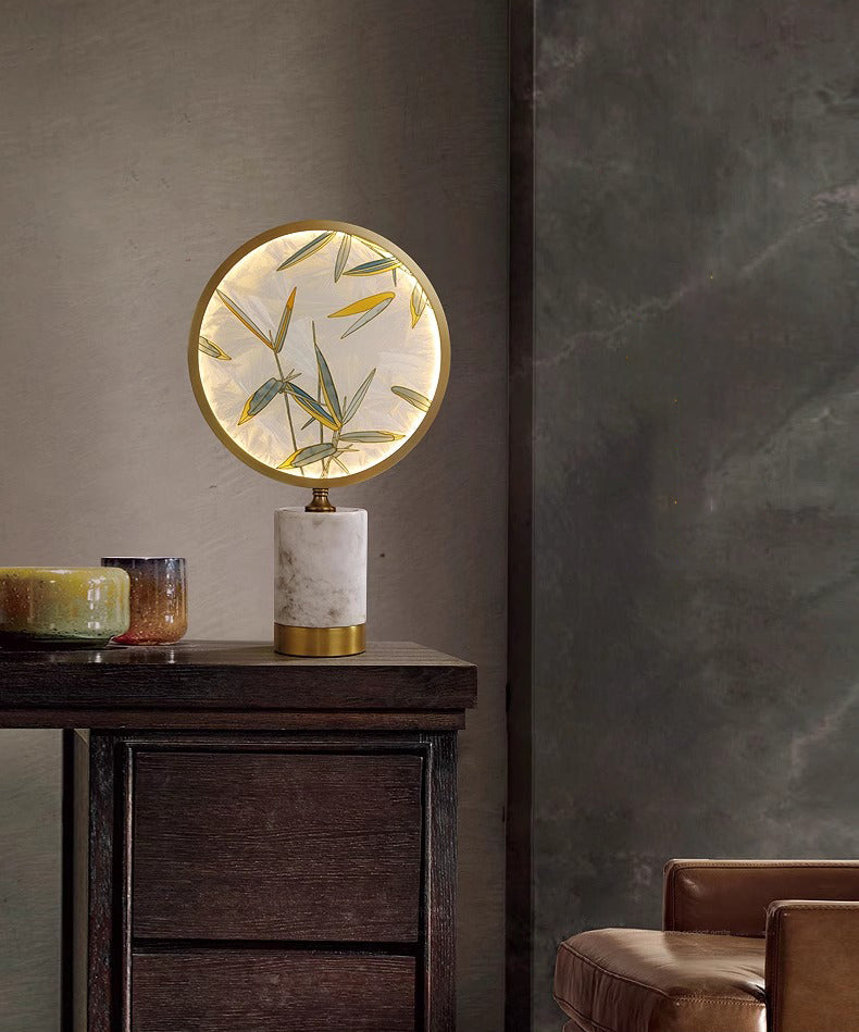 Chinese Retro Enamel Luxury Bedside Lamp